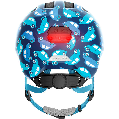 Abus helm Smiley 3.0 LED Blauw car S 45-50cm