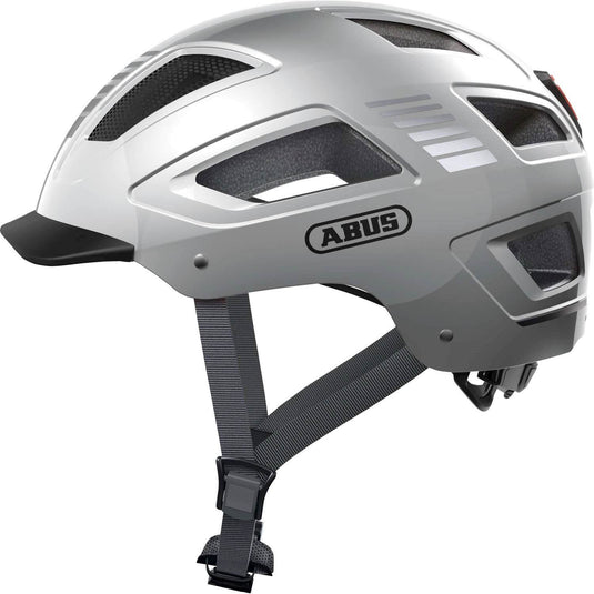 Abus helm Hyban 2.0 signal Zilver M 52-58cm
