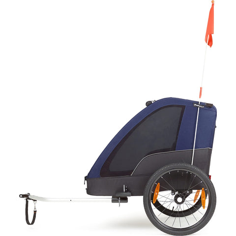 Polisport kids trailer voor fietsen en wandelen grey blue