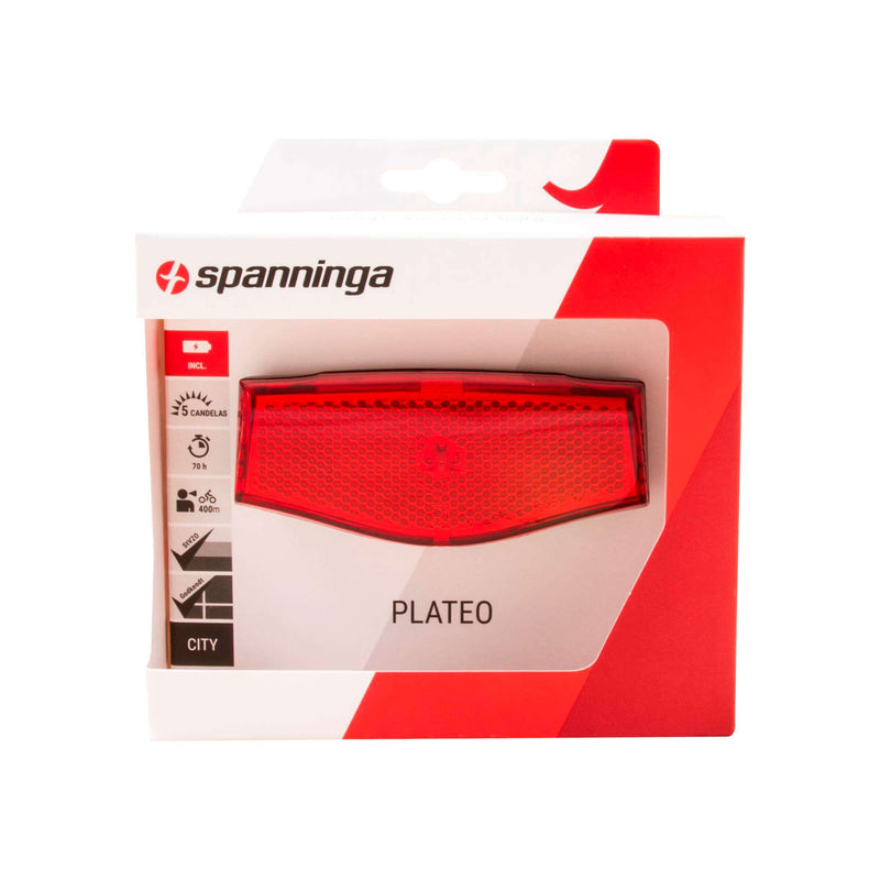 Load image into Gallery viewer, Spanninga achterlicht plateo xb batterij 50 80mm
