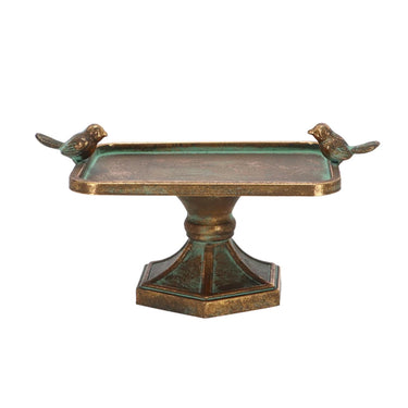Esschert design aged metal vogelbad m 28,9x16x15cm gietijzer