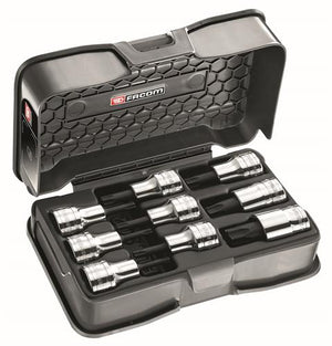 Facom set van 9 schroevendraaierdoppen torx 1 2
