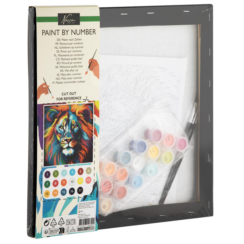 Load image into Gallery viewer, Nassau schilderen op nummer leeuw 30cm
