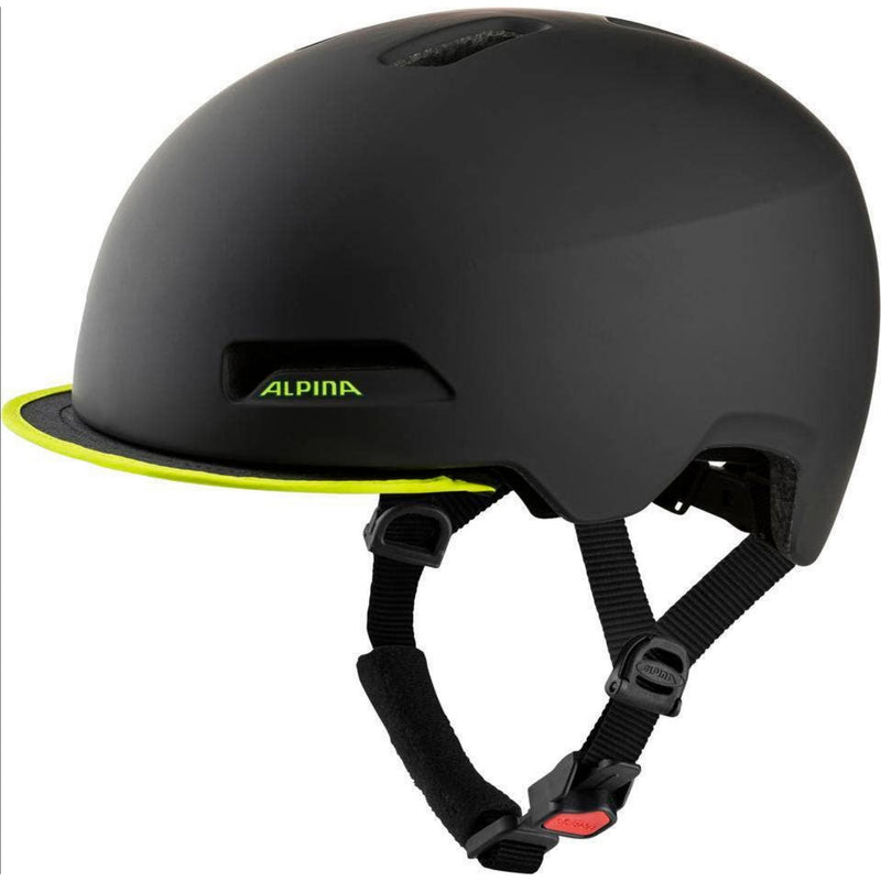 Load image into Gallery viewer, Alpina sports urban helm brooklyn 57-61 mat zwart geel

