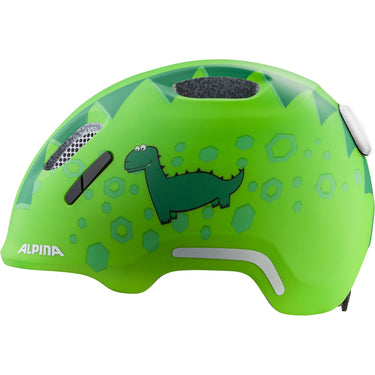 Olympic sportswear alpina sports kinderhelm ximo 2 flash green dino 49-54 mat