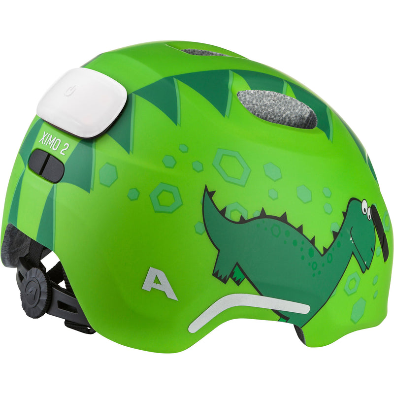 Load image into Gallery viewer, Olympic sportswear alpina sports kinderhelm ximo flash green dino 49-54 mat
