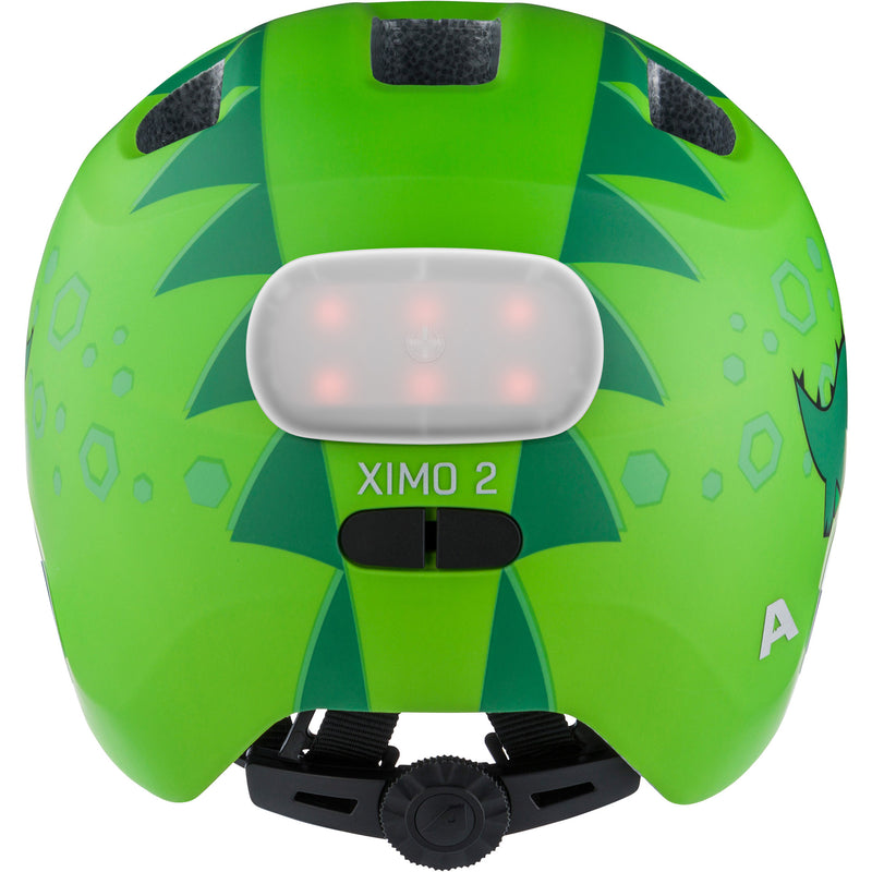Load image into Gallery viewer, Olympic sportswear alpina sports kinderhelm ximo flash green dino 49-54 mat
