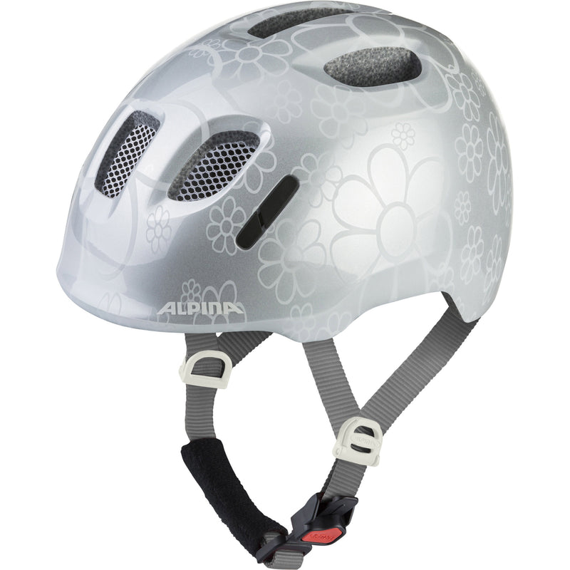 Load image into Gallery viewer, Olympic sportswear alpina sports kinderhelm ximo 2 silver fower 47-51 glans

