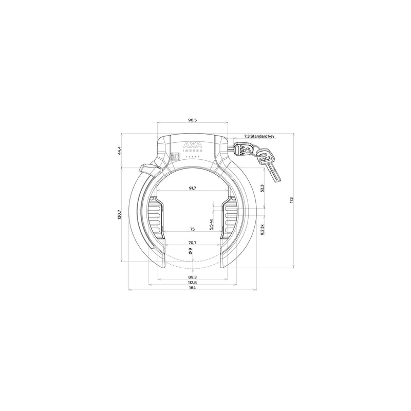 Load image into Gallery viewer, AXA Ringslot Imenso Large Black BULK

