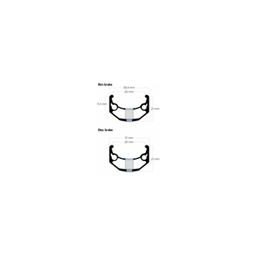Rigida velg ryde 28 (622) big bull 32 14 zwart (geslepen)