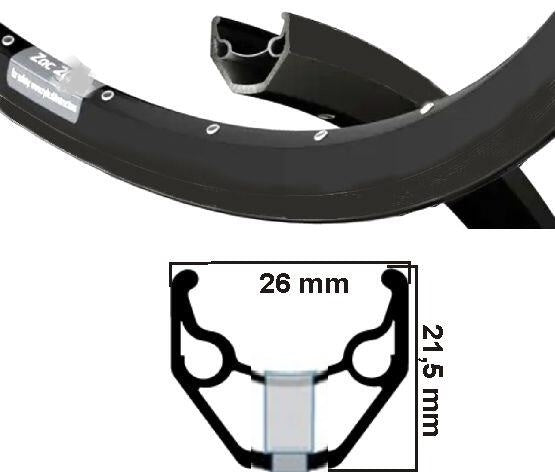 Load image into Gallery viewer, Ryde velg 28 zac421 zwart disc 32 14
