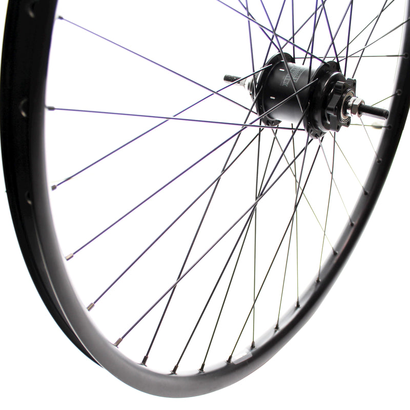 Load image into Gallery viewer, Roland achterwiel 28 sa a2k 2-speed rival26 zwart rvs spk
