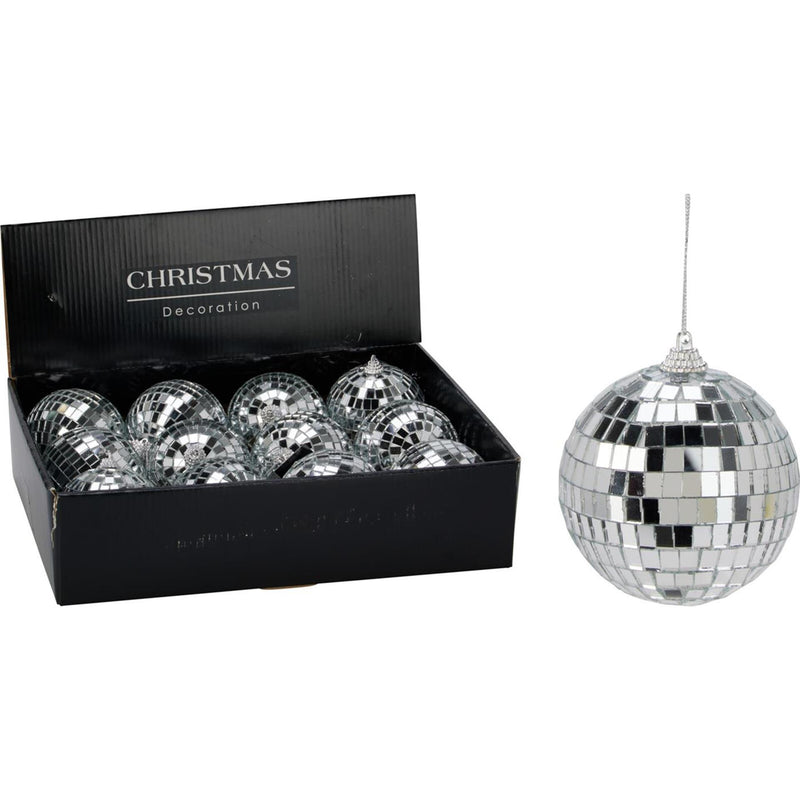 Afbeelding laden in galerijviewer, Home styling spiegelbal 8cm zilver spiegelbal 8cm zilver glas

