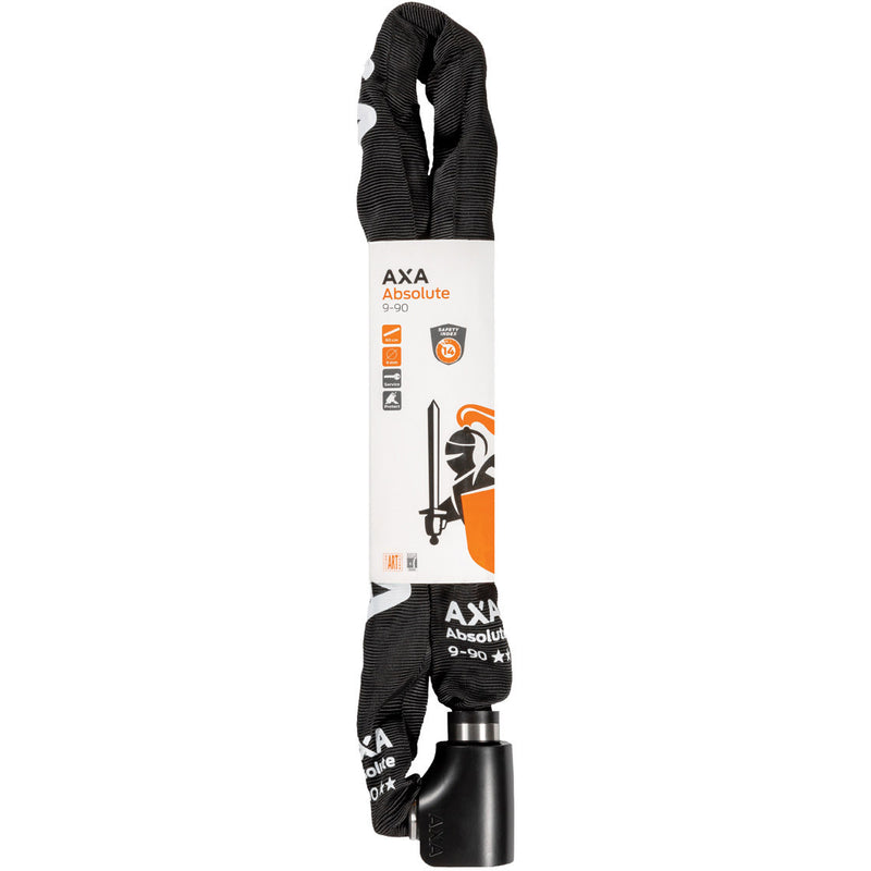 Load image into Gallery viewer, Axa slot ketting compl. absolute 9x90 zwart safety index 14 art 2**
