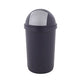 Afvalbak met pushdeksel blauw zilver (45 liter)