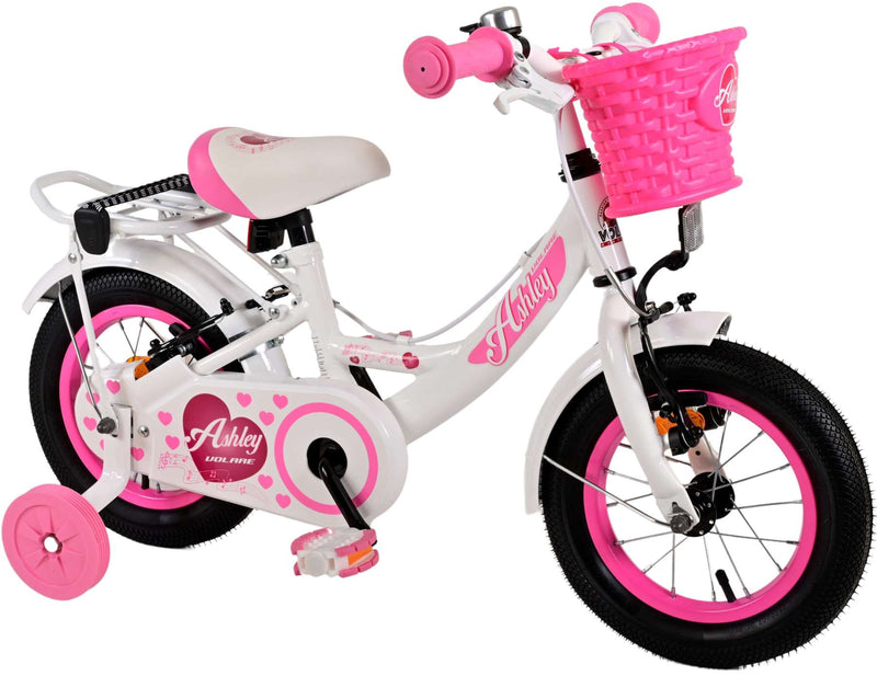 Load image into Gallery viewer, Volare Ashley Kinderfiets Meisjes 12 inch Wit Twee handremmen
