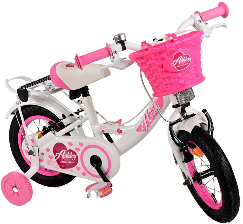 Load image into Gallery viewer, Volare Ashley Kinderfiets Meisjes 12 inch Wit Twee handremmen

