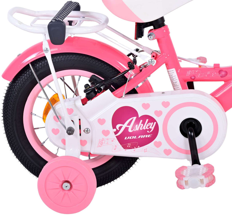 Load image into Gallery viewer, Volare Ashley Kinderfiets Meisjes 12 inch Roze Rood Twee handremmen
