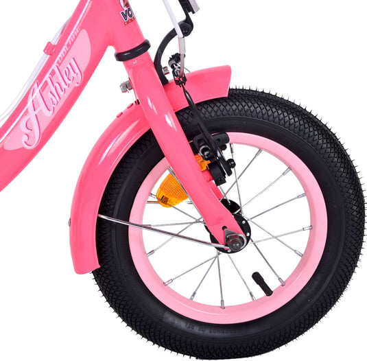 Volare Ashley Kinderfiets Meisjes 12 inch Roze Rood Twee handremmen