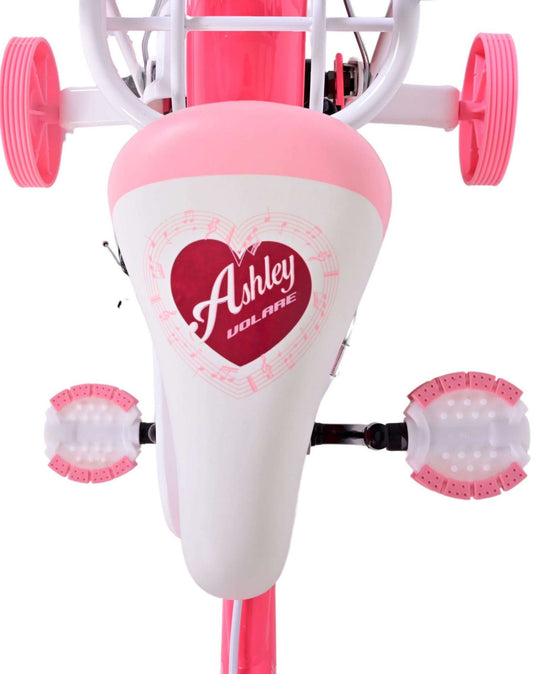 Volare Ashley Kinderfiets Meisjes 12 inch Roze Rood Twee handremmen