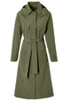 Basil trenchcoat mosse dames olive green m