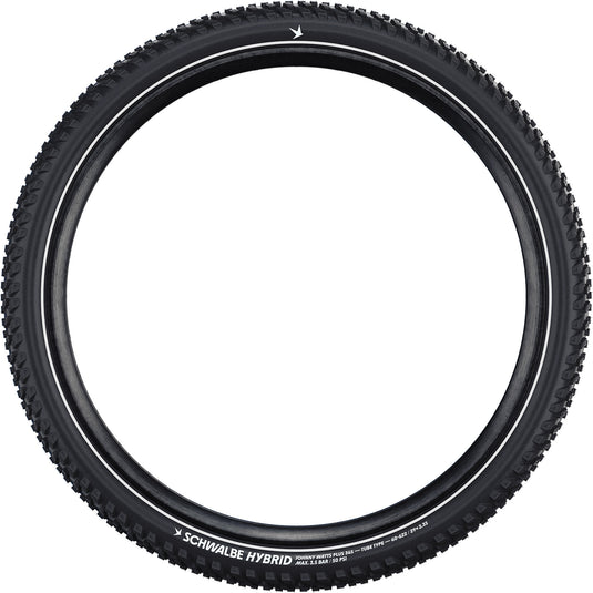 Schwalbe vouwband johnny watts plus hybrid 365 60-584 +r zwart