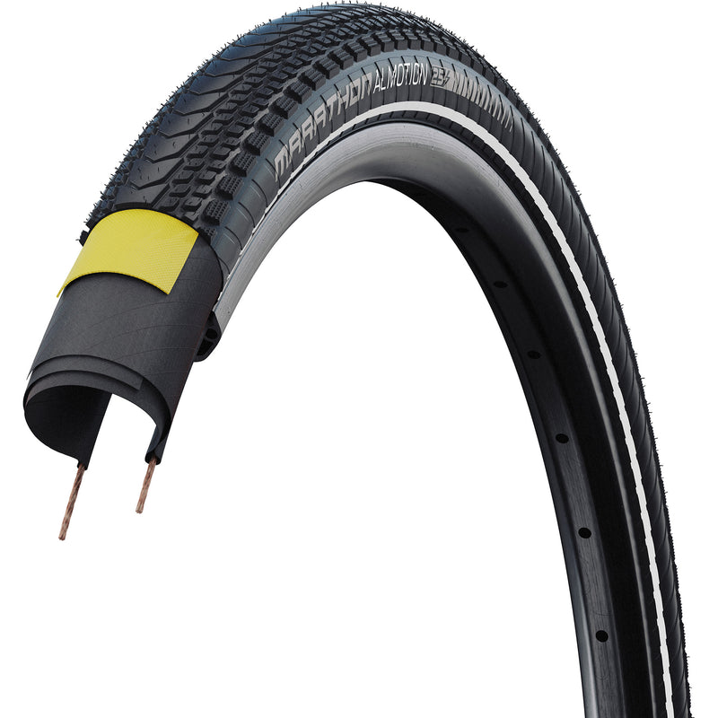 Load image into Gallery viewer, Schwalbe vouwband marathon almotion pro 55-584 tlr +r zwart
