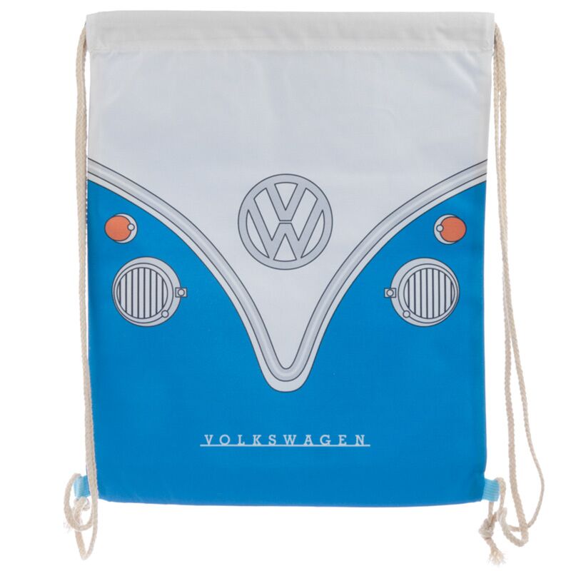 Load image into Gallery viewer, Vw busje t1 blauw trekkoord rugzak
