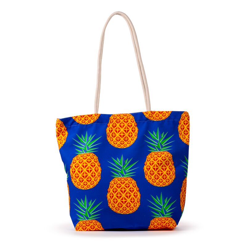 Load image into Gallery viewer, Pineapple print canvas strandtas

