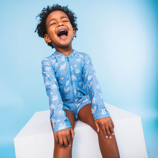 Coral bliss | meerkleurig uv zwempak jongens