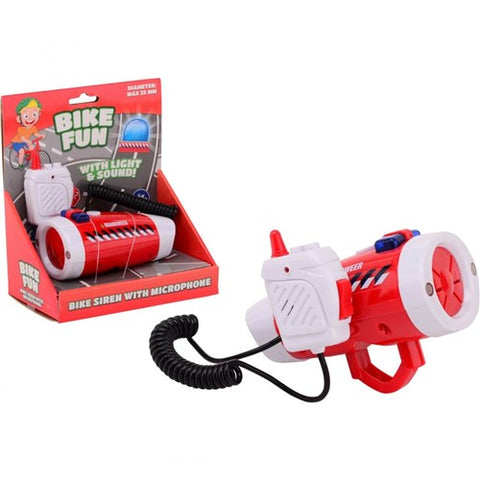 Bike fun siren/flashing light fire department with microphone