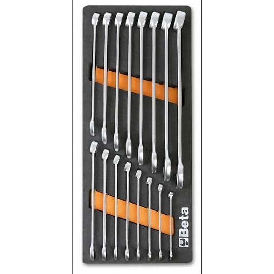 Beta steek ringsleutel set 16-delig met inlay