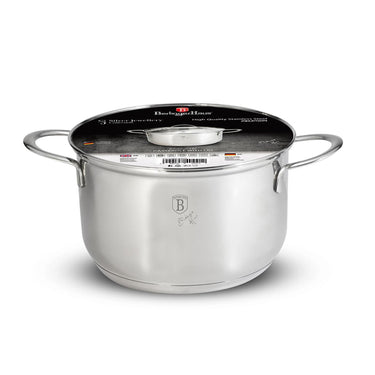 Berlingerhaus silver jewellery rvs kookpan ã˜18 cm met glazen deksel ook inductie 2,6l 18x11cm