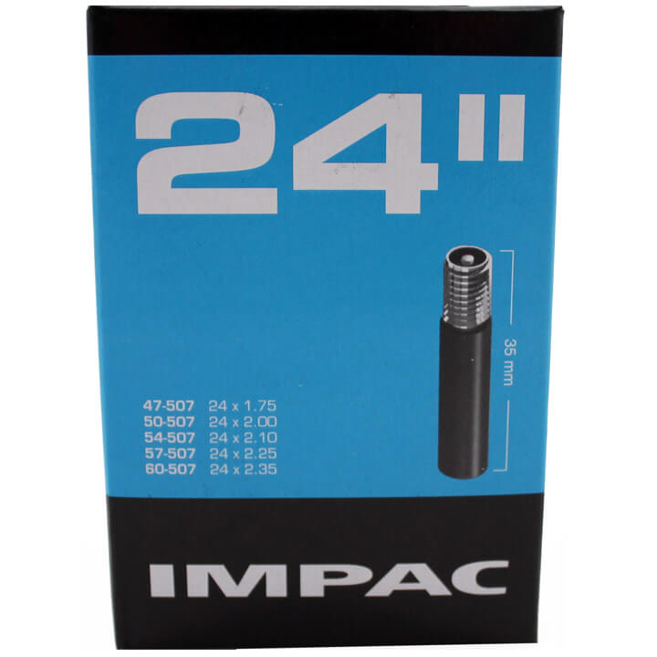 Afbeelding laden in galerijviewer, Impac Binnenband (by Schwalbe) AV24 24x1.5 2.35 ETRTO 40 60-507 , Ventiel: auto schrader 35mm
