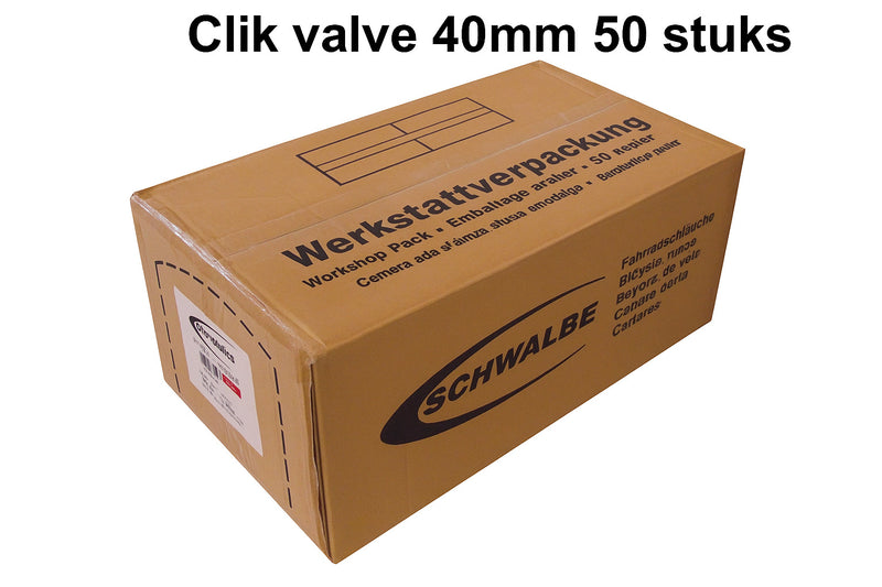 Load image into Gallery viewer, Schwalbe binnenband 23 30-622 630 scv15 click ventiel 40mm werkplaatsverpakking 50 stuks
