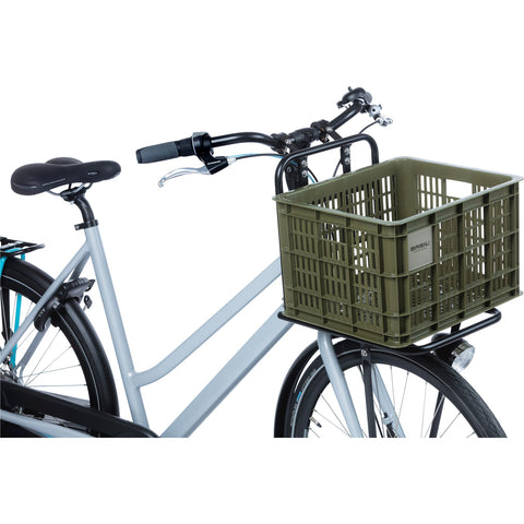 basil bicycle crate m - medium - 29.5 liters - green