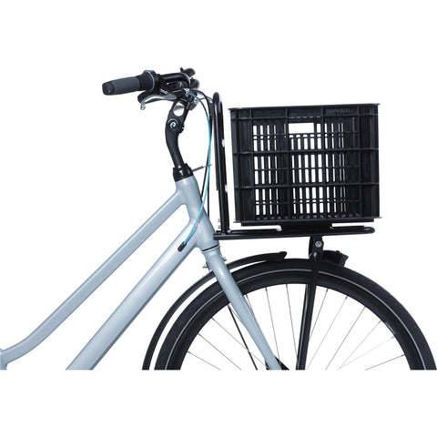 basil bicycle crate l - large - 40 liters - black