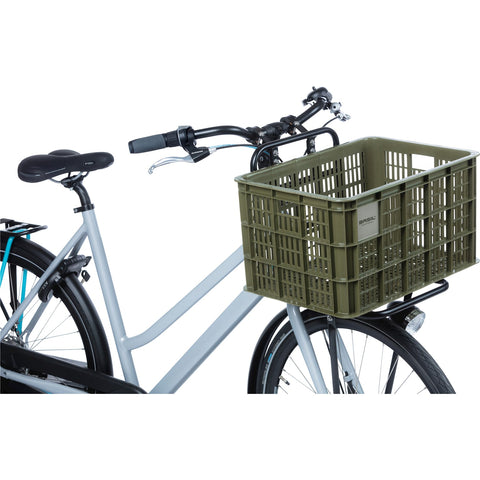 basil bicycle crate l - large - 40 liters - green