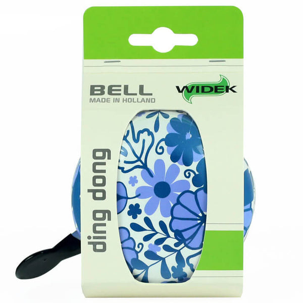 bell ding-dong delft blue flowers shine on card 4286