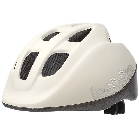 children helmet BOBIKE "Go XS"size XS (46-53cm), twin shell construction (glued shell), easy lock rotary fastener system, 9 vents, insect net, reflective stripes at the back. Weight: 230g, certification: CE EN 1078