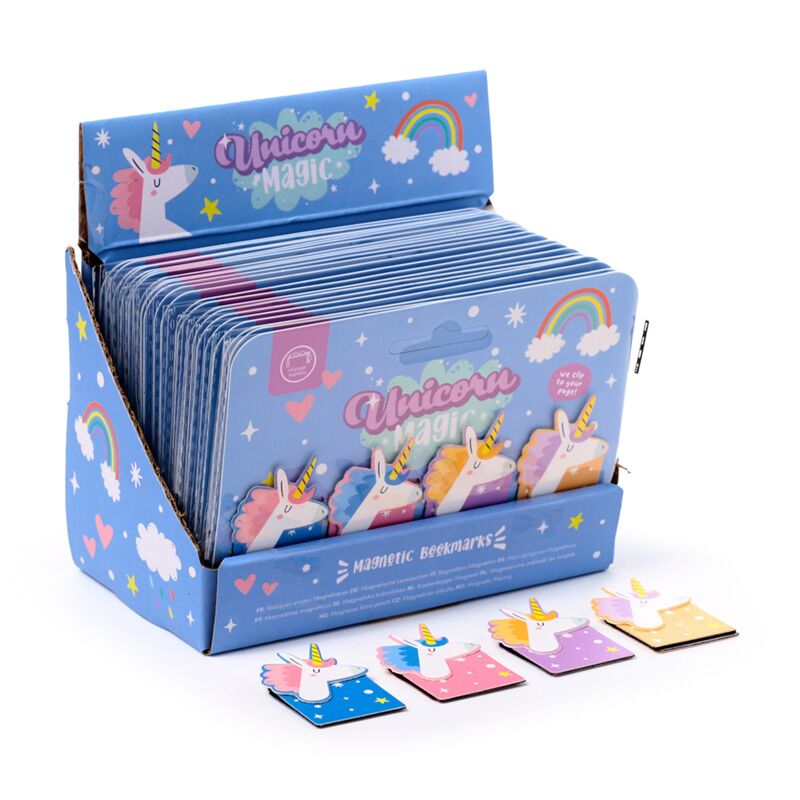 Load image into Gallery viewer, Unicorn magic shaped magnetische boekenlegger set
