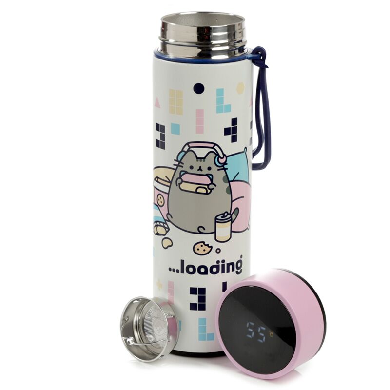 Load image into Gallery viewer, Union pusheen kat gaming thermosfles 450ml thermometer
