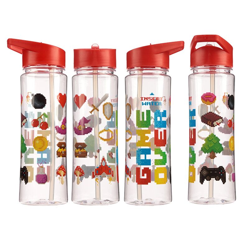 Load image into Gallery viewer, Game over duurzame 550ml waterfles flip straw
