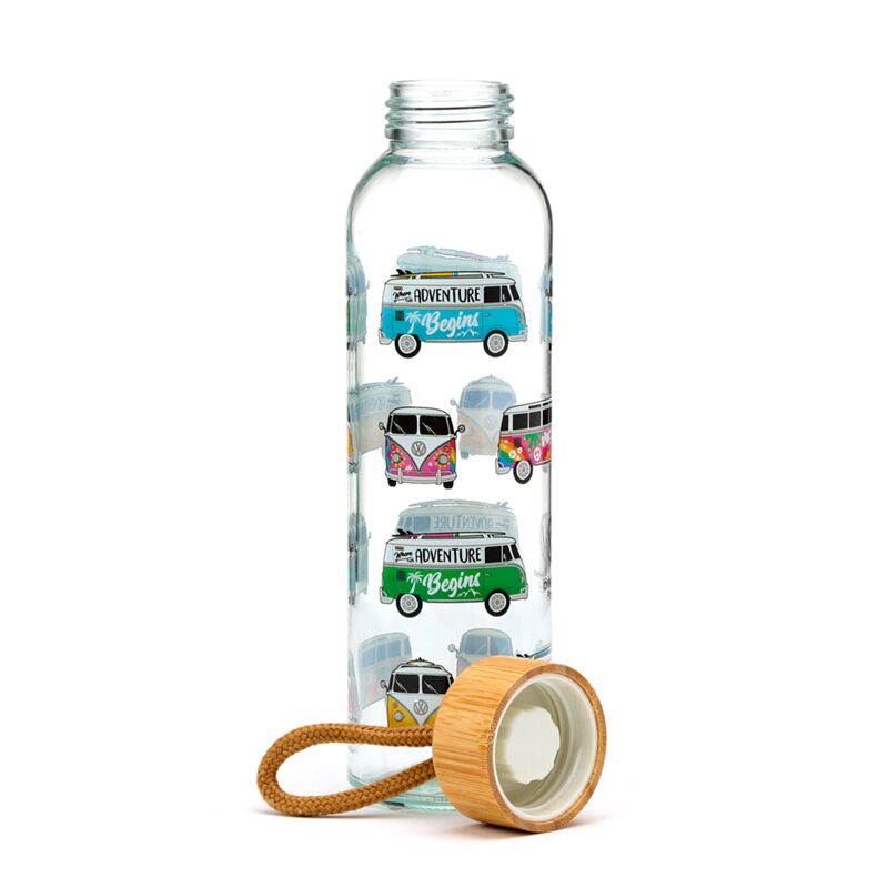 Load image into Gallery viewer, Volkswagen busje vw t1 summer surf 500ml glazen waterfles
