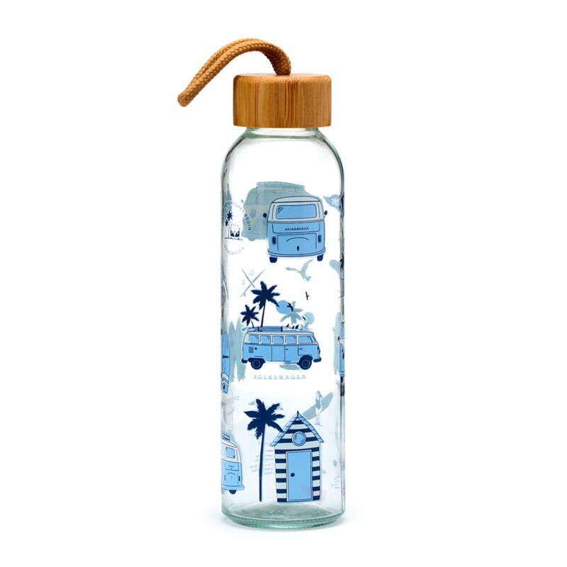 Load image into Gallery viewer, Vw t1 volkswagen busje explore 500ml duurzame glazen waterfles
