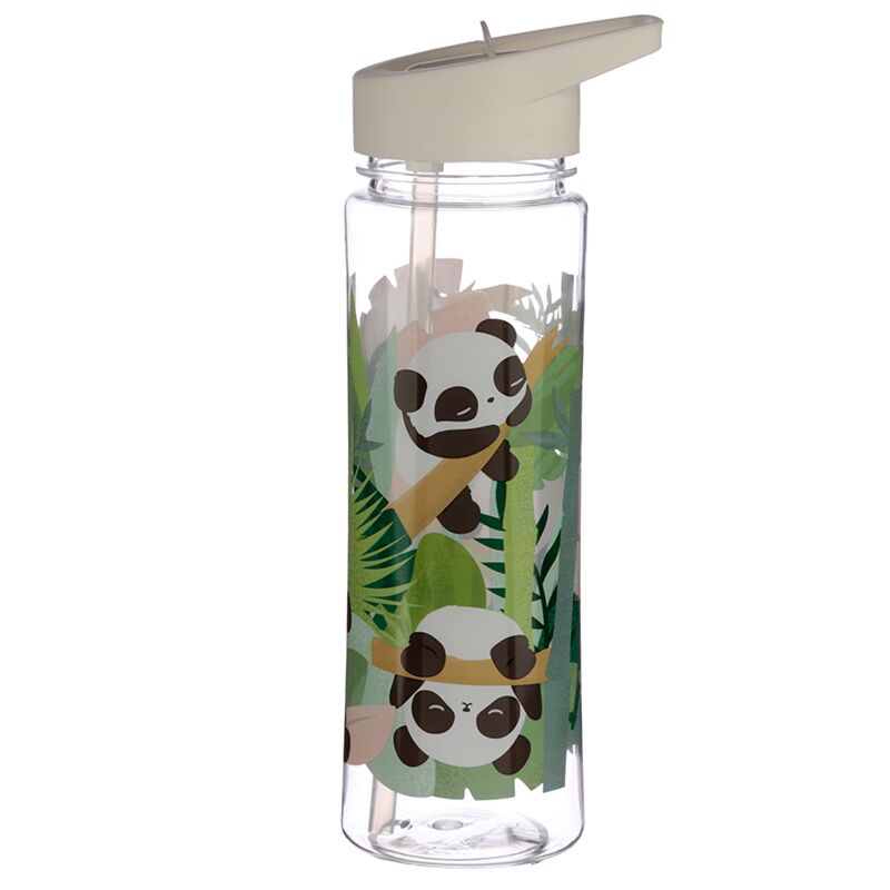 Load image into Gallery viewer, Panda duurzame 550ml waterfles flip straw
