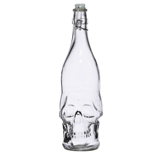 Schedelvormig duurzame glazen waterfles 1000ml koude dranken