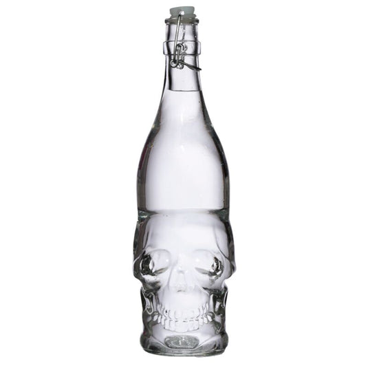 Schedelvormig duurzame glazen waterfles 1000ml koude dranken