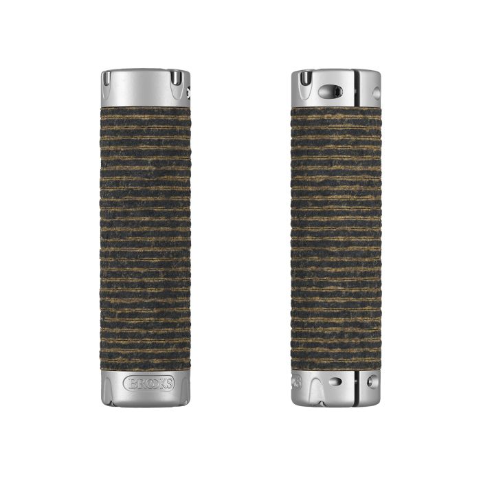 Load image into Gallery viewer, Brooks plump leather grips (130+130mm) - black
