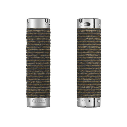 Brooks plump leather grips (130+130mm) - black